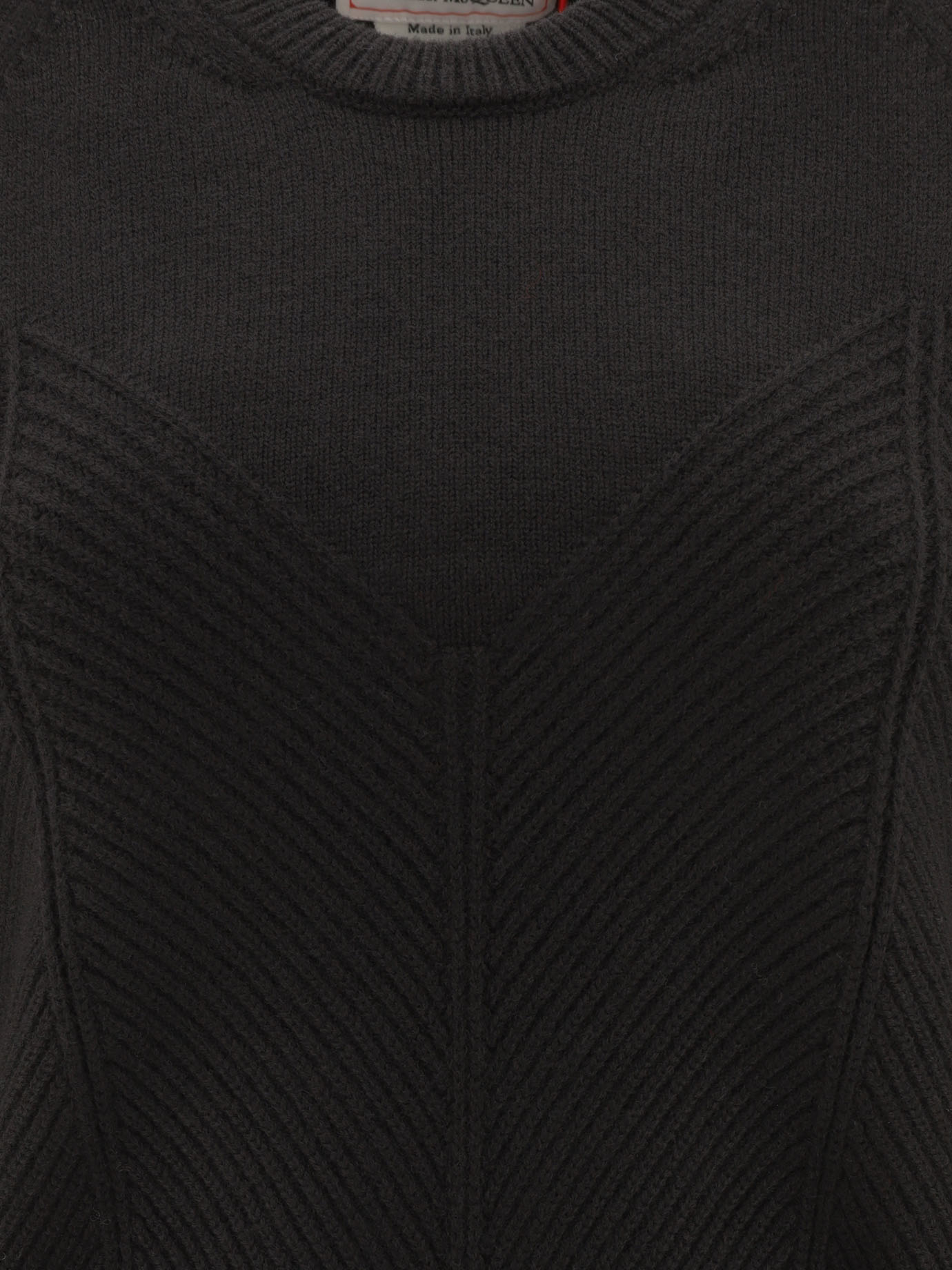 ALEXANDER MCQUEEN Black   Chevron Corset sweater